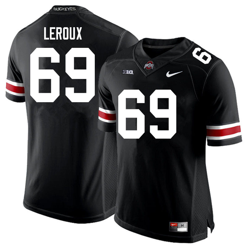 Men #69 Trey Leroux Ohio State Buckeyes College Football Jerseys Sale-Black